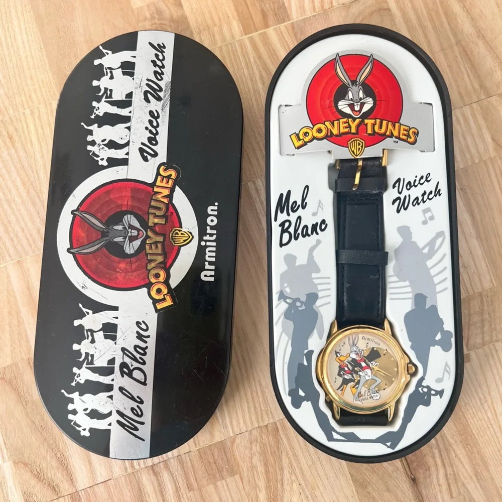 Armitron Bugs Bunny & Daffy Duck Mel Blanc Singing Show Watch NEW BATTERY